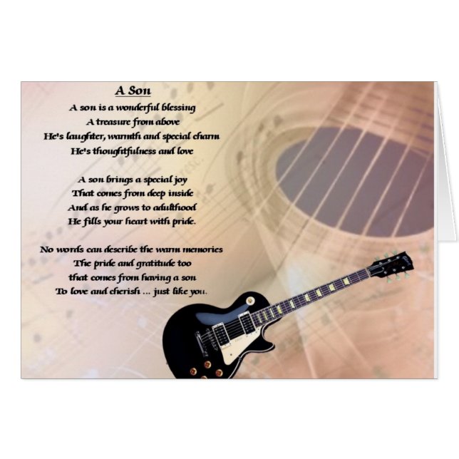 Guitar Design - Zoon gedicht (Voorkant Horizontaal)