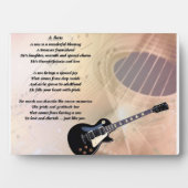 Guitar Design - Zoon gedicht Plaque Fotoplaat (voorkant)