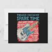 Guitar dingen die ik doe in mijn vrije tijd, grapp feestdagenkaart (Voorkant)