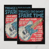 Guitar dingen die ik doe in mijn vrije tijd, grapp informatiekaartje (Voorkant / Achterkant)