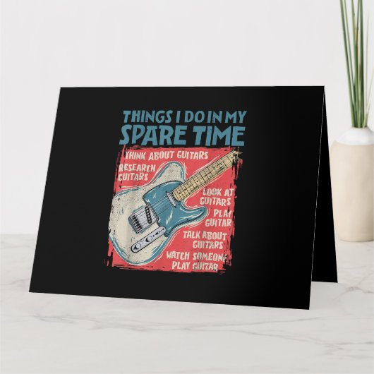 Guitar dingen die ik doe in mijn vrije tijd, grapp kaart (Voorkant)