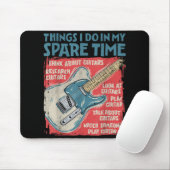 Guitar dingen die ik doe in mijn vrije tijd, grapp muismat (Met muis)