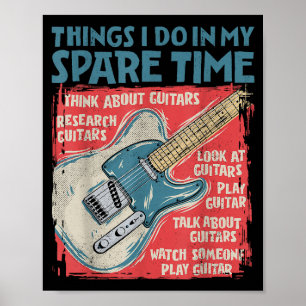 Guitar dingen die ik doe in mijn vrije tijd, grapp poster