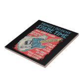 Guitar dingen die ik doe in mijn vrije tijd, grapp tegeltje (Zijkant)