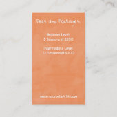 Guitar Doodle Guitarist Oranje Visitekaartjes (Achterkant)