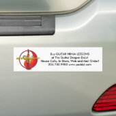Guitar Dragon Dojo Bumpersticker (Op auto)