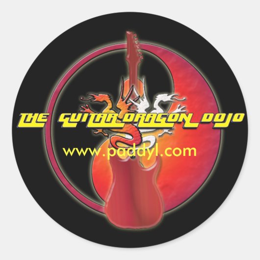 Guitar Dragon Dojo Sticker (Voorkant)