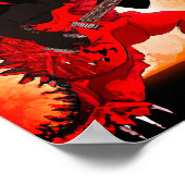 Guitar Dragon Wall Art Poster (Hoek)