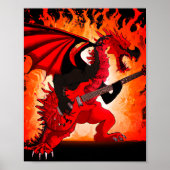 Guitar Dragon Wall Art Poster (Voorkant)