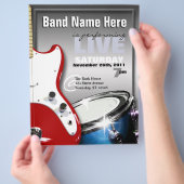 Guitar Drum Red en Blue Gig of Venue Flyers (Hand)