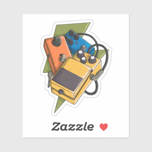 Guitar Effects Pedals Sticker (Vel)