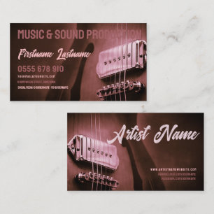 Guitar Electric Country Rock Music Visitekaartje