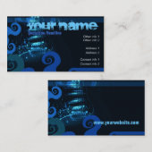 GUITAR "ElectricBlue"-Visitekaartje Visitekaartje (Voorkant / Achterkant)