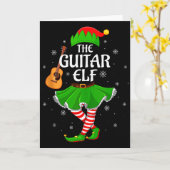 Guitar Elf Christmas Family Girls Women Elf Squad  Kaart (Gele Bloem)