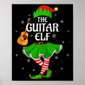 Guitar Elf Christmas Family Girls Women Elf Squad  Poster (Voorkant)