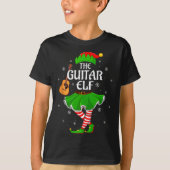Guitar Elf Christmas Family Girls Women Elf Squad  T-shirt (Voorkant)