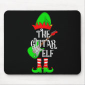 Guitar Elf Christmas Pajamas Matching Family Elf S Muismat (Voorkant)