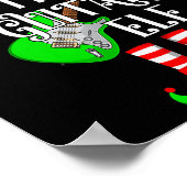Guitar Elf Christmas Pajamas Matching Family Elf S Poster (Hoek)