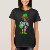 Guitar Elf Christmas Pajamas Matching Family Elf S T-shirt (Voorkant)