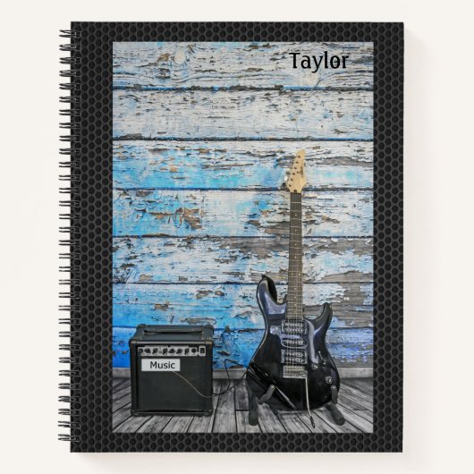 Guitar en ampère - Aanpassen en aanpassen - Groot Notitieboek (Voorkant)