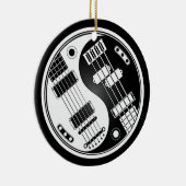 Guitar en Bass Yin Yang White en Black Keramisch Ornament (Rechts)
