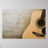 Guitar en Bricks Poster (Voorkant)