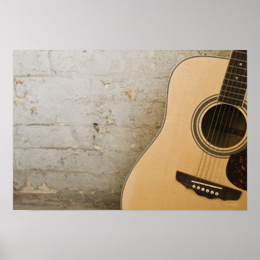 Guitar en Bricks Poster (Voorkant)