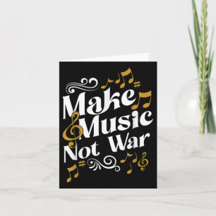 Guitar en Drummer Jazz maken muziek geen oorlog Kaart