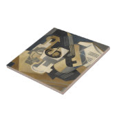 Guitar en Fruit Bowl op tafel, 1918 Tegeltje (Zijkant)