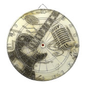 Guitar en Microphone Dart Board Dartbord (Voorkant)