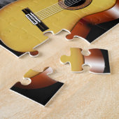 Guitar en muziekblad legpuzzel (Zijkant)
