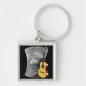 Guitar en muziekblad sleutelhanger (Voorkant)