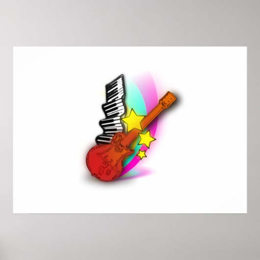 Guitar en Piano Poster (Voorkant)