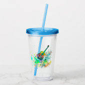 Guitar en snoeren op maat acryl drinkbeker (Achterkant)