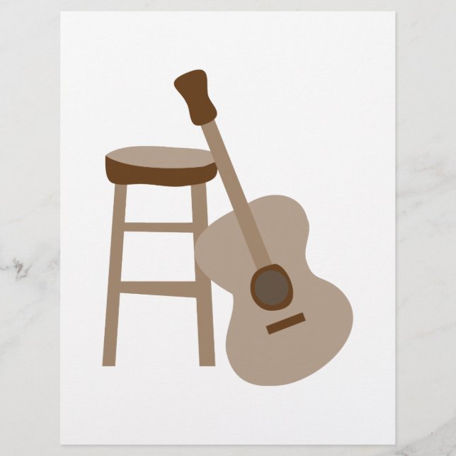 Guitar en Stool (Voorkant)