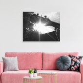 Guitar en Sun in Harmony Canvas Afdruk (Insitu (Woonkamer))