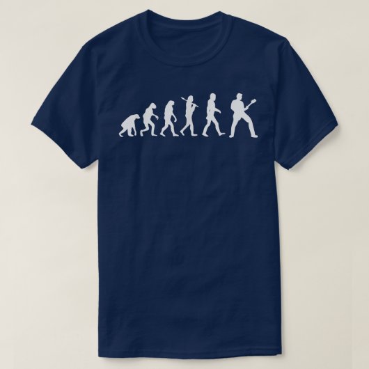Guitar Evolution Funny Guitarist Player Musicus T-shirt (Design voorkant)