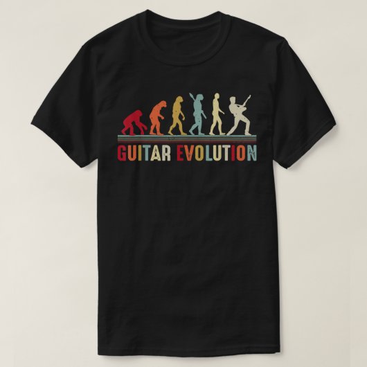 Guitar Evolution, Guitar Lover  muziekband T-shirt (Design voorkant)