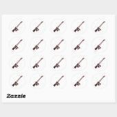 Guitar F Ronde Sticker (Vel)