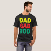 Guitar Father Figuur Pa Bod Day Dadgadbod Guitar T-shirt (Voorkant volledig)