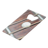 Guitar Fret Creditkaart Flessenopener (Voorkant Gekanteld)