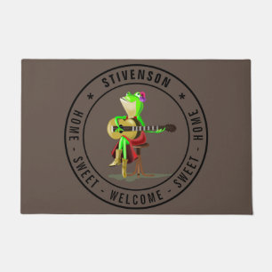 Guitar Frog Home Sweet Home - Aangepaste tekst Wel Deurmat