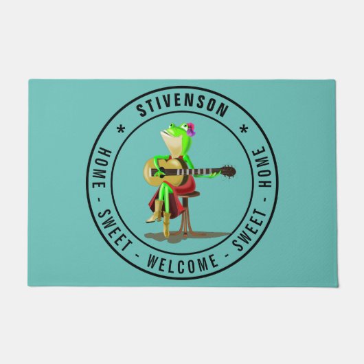 Guitar Frog Welkom Doormat Sweet Home Deurmat (Voorkant)
