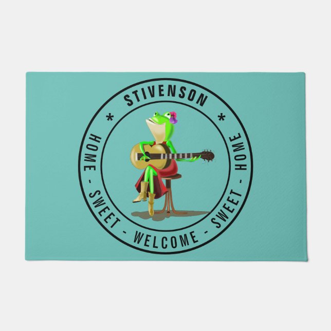 Guitar Frog Welkom Doormat Sweet Home Deurmat (Voorkant)