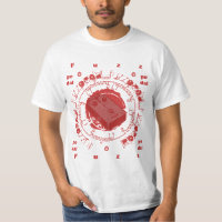 Guitar Fuzz Pedal, Red White Collage
