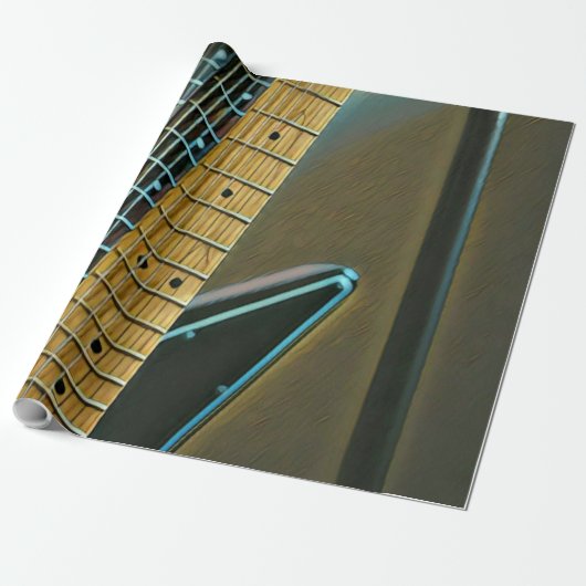 guitar gift for fathers day cadeaupapier (Uitgerold)