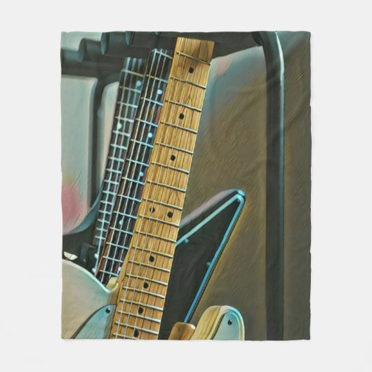 guitar gift for fathers day fleece deken (Voorkant)
