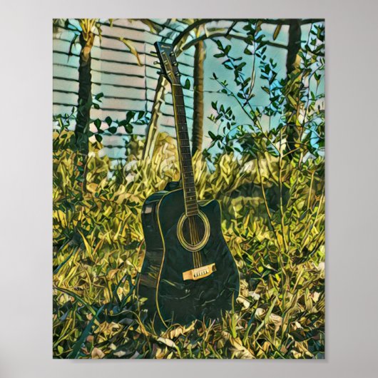 Guitar gift for guitarist poster (Voorkant)