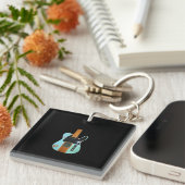 Guitar Gift | Koel-elektrische gitaar Sleutelhanger (Voorkant Rechts)