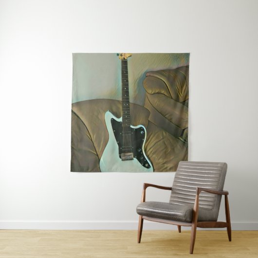 Guitar gifts for dad wandkleed (In situ)